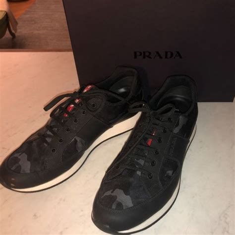 prada sneakers saks off fifth|Prada camouflage sneakers.